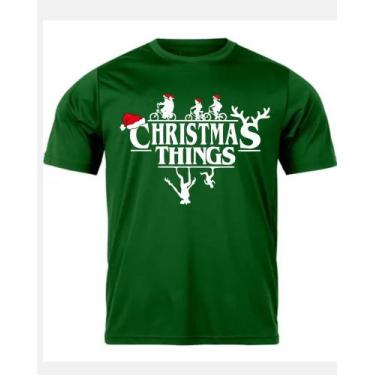 Imagem de Camiseta Christmas Things 100% Algodão Unissex, Verde, P