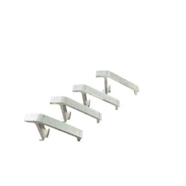 Imagem de KIT COM 4 CLIP PRATA SUPORTE PRESILHA GRADE EXPOSITOR IMBERA 2,3x8mmx4