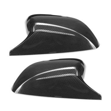 Imagem de Capa de espelho retrovisor em fibra de carbono, tampa para porta lateral, compatível com infiniti q50 q60 q70 qx30 2014-2021