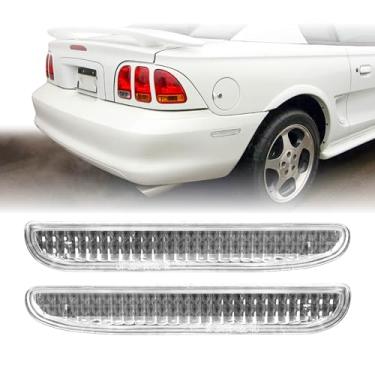 Imagem de USR UNIQUE STYLE RACING Refletor de para-choque SN95 94-98 – Par de lâmpadas laterais traseiras (esquerda + direita) - Compatível com Ford Mustang 94-98 todos os modelos V6 GT Cobra SVT Convertible