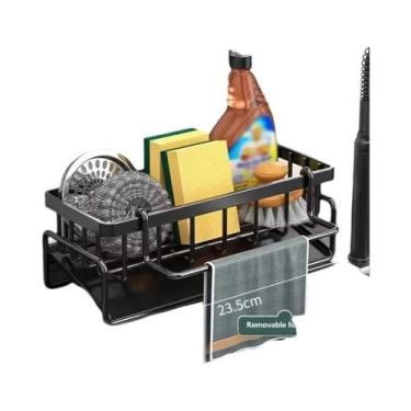 Imagem de Suporte Multifuncional De Aço Carbono Para Pia, Escorredor De Esponjas