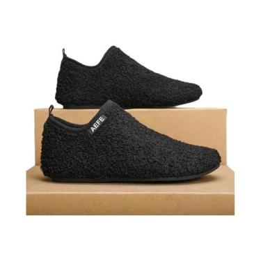 Imagem de Chinelos De Inverno Masculinos Quentes E Macios Com Suporte Para Arco 