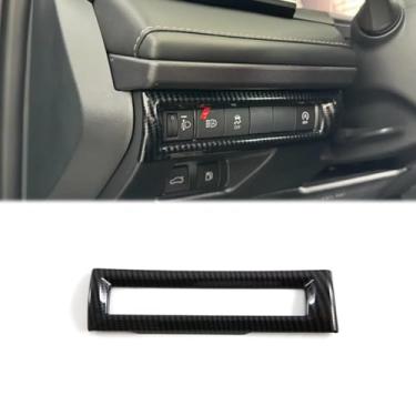 Imagem de Hyorabyn Acessórios interiores de carro para Toyota Camry 2025 2026 estilo fibra de carbono botões interruptor de farol painel de controle capa de moldura ABS