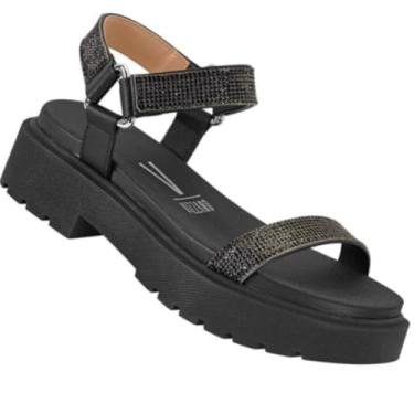 Imagem de Sandália Papete Tratorado Médio Tira Em Strass Vizzano 6499.103