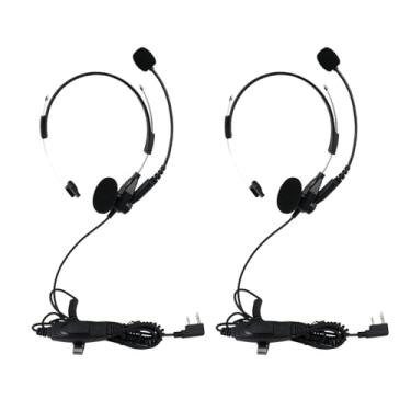 Imagem de Retevis Fone de ouvido de rádio bidirecional EHK013 com microfone, fone de ouvido Walkie Talkie Overhead, para Retevis RT22 RT21 RT68 H-777 H777S RB89 compatível com Walkie-talkie Baofeng UV-5R