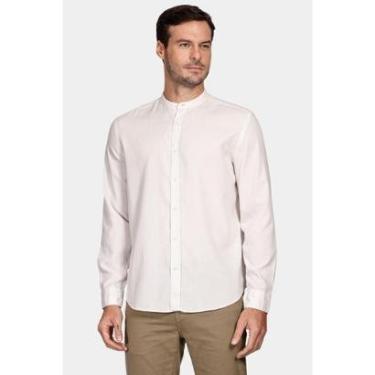 Imagem de Camisa Manga Longa Move Regular Gola Padre Lenzing Off White-Masculino