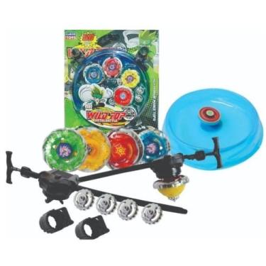 Imagem de Brinquedo Bey Blade C 4 Piões 1 Arena 2 Lançador E 4 Bicos - Beyblade
