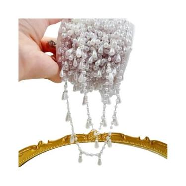 Imagem de Corrente De Cobre Com Pingente De Pérola Imitada Em Formato De Gota, 0