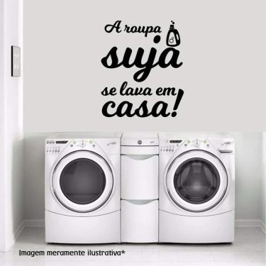 Imagem de Adesivo De Parede Lavanderia Roupa Suja