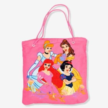 Imagem de Toalha de Praia 2 em 1 c/ Sacola Princesas - ZonaCriativa