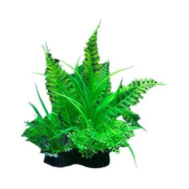 Imagem de Decoração Para Aquário: Plantas Artificiais De 14cm, 12 Tipos De Grama