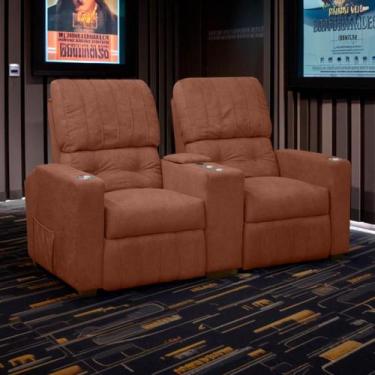 Imagem de Poltrona do Papai Dupla Reclinável Real Sala Cinema Bouclê - SOFA STOR