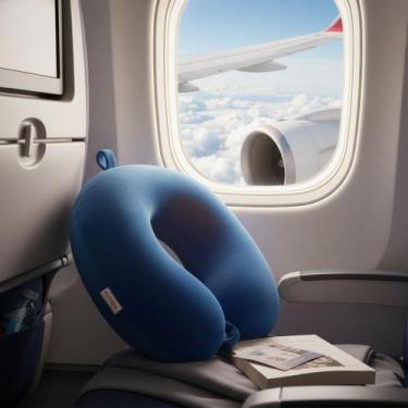 Imagem de Almofada De Pescoço Adulto Memory Foam Premium Para Viagem - Tibaby, A