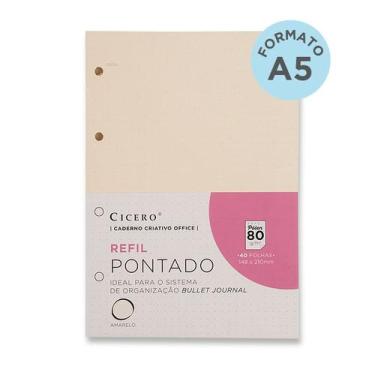 Imagem de Refil Caderno Argolado Office 40FLS Pólen 80g Pontado A5 - Cicero