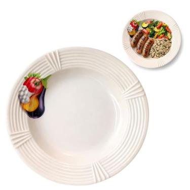 Imagem de Prato Fundo Melamina Decorado legumes 23cm Uso Restaurante - New Goods