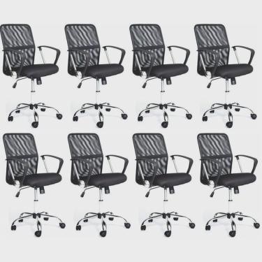 Imagem de Kit 8 Cadeiras de Escritório Diretor Comfort