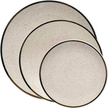 Imagem de Jogo Pratos Raso Fundo Sobremesa 6 Pessoas 18Pçs Unni Brisa