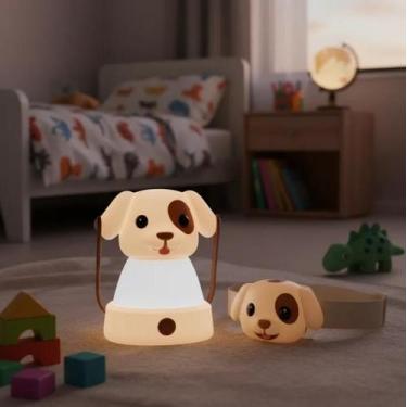Imagem de kit 2 Lanternas de LED Infantil Animal Cachorrinho  Acampamento e Ativ