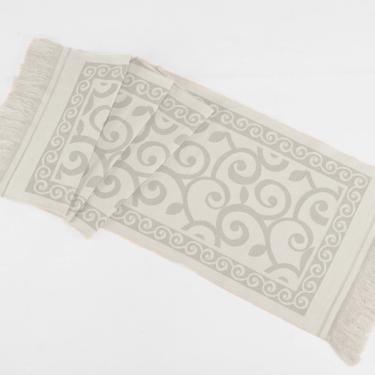 Imagem de Peseira Decorativa Turin Com Franja 58% Algodão / 42% Poliéster - Arabesco Bege