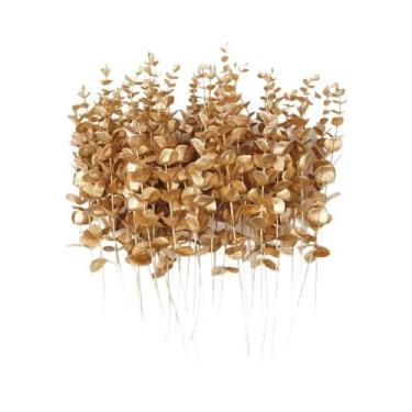 Imagem de Folhas De Eucalipto Artificiais Atacado Plantas Falsas Para Vaso Casa 