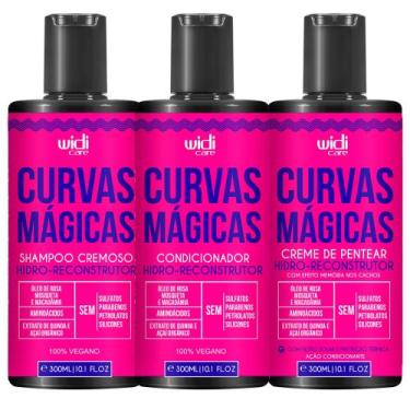 Imagem de Kit Curvas Mágicas Shampoo, Condicionador e Creme de Pentear Hidro-rec