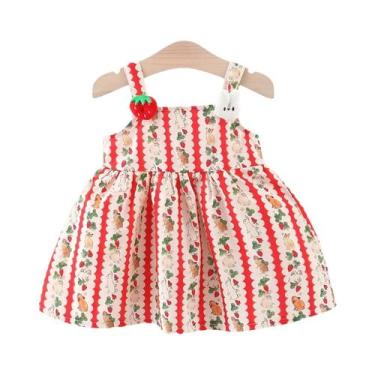 Imagem de Vestido De Verão Para Bebê Menina 0-3 Anos, Estampa De Coelho E Morang