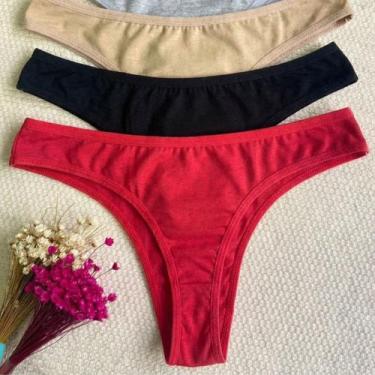 Imagem de Calcinha Fio Dental Conforto C-K Ravena em Malha- Ravenna, Kit 5 sorti