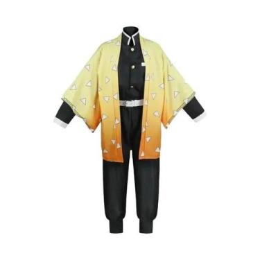 Imagem de Fantasia De Cosplay Agatsuma Zenitsu Para Mulheres E Crianças, Kimono 