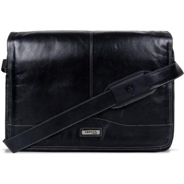Imagem de Bolsa Transversal em Couro Artlux 1202, Preto