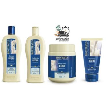 Imagem de Kit Brilho Natural Bio Extratus Neutro  4 Produtos