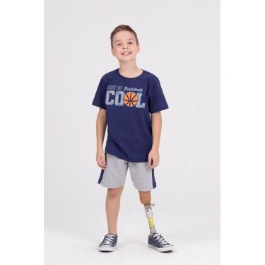 Imagem de Conjunto Infantil Jest Be Basketball Cool Marinho - Vida Costeira Ofic