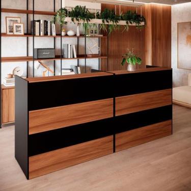 Imagem de Balcões para Atendimento Recepção Escritório 180 cm F5 - F5 Office G, 