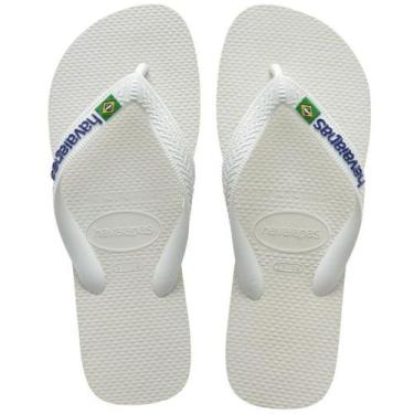 Imagem de Havaianas Chinelos Brasil Logo adulto, Branco, 43/44