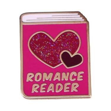 Imagem de Pins De Metal Esmaltados Do Clube Do Leitor Romântico, Broche Punk Com