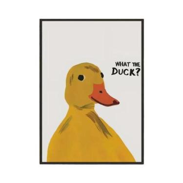 Imagem de Pôster Artístico Com Estampa De Pato, Engraçado E Fofo, Autoadesivo, À