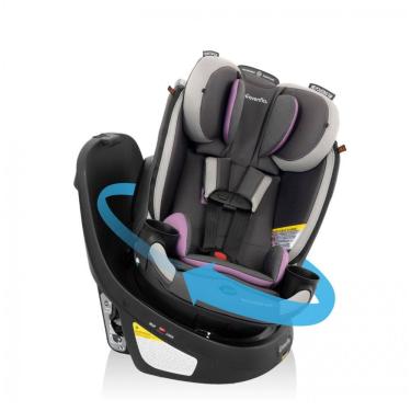 Imagem de Cadeira para Carro 2em1 Rotativa Evenflo Revolve360 Slim Sutton Roxo Compacta Rear-Facing Forward-Facing