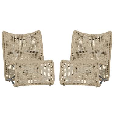 Imagem de Kit 2 Poltronas Cadeiras Texas Corda Náutica Varanda Jardim Trama Original