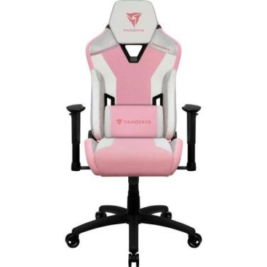 Imagem de Cadeira Gamer TC3 Sakura White em Poliuretano com AIR Tech e Mecanismo de Balanço 3°-18° Rosa