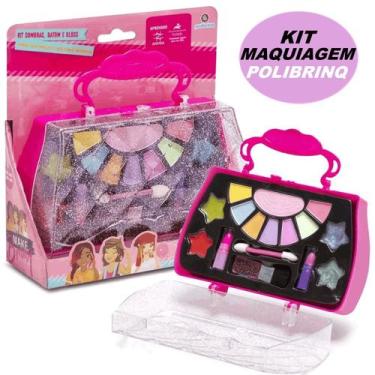 Imagem de Kit Maquiagem Infantil Sombras Batom Gloss - Make Brinq Mk06 - Polibri