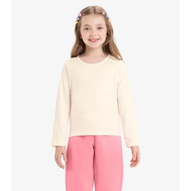 Imagem de Blusa Manga Longa Infantil Feminina Rovitex Kids Bege, 1, Bege