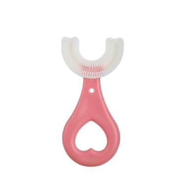 Imagem de Escova De Dente Infantil Silicone 360 U Macia Oferta - JM, Rosa 2-6
