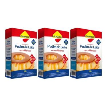 Imagem de Kit 3 mistura para pudim de leite condensado diet 135g lowçucar
