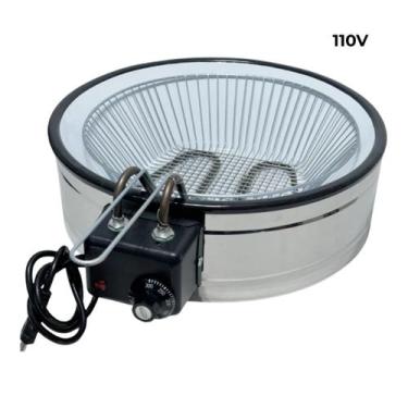 Imagem de Tacho Esmaltado Fritadeira Elétrica Industrial 7 Litros Óleo - Global,
