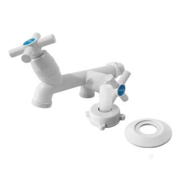 Imagem de Torneira Abs Para Tanque E Máquina De Lavar Plastilit Branca