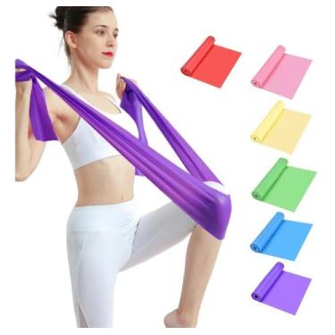 Imagem de Faixa Elástica Para Fisioterapia Yoga Alongamento Pilates - TJ Drop Ri