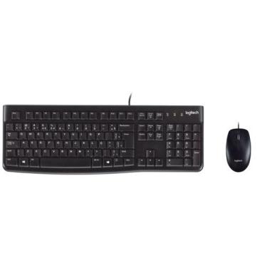 Imagem de Combo Teclado Mouse Com Fio Usb Mk120 Óptico Preto Logitech, Preto