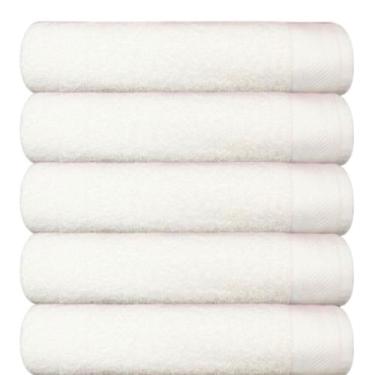 Imagem de Kit 10 Toalhas Banhão Hotel Branca - Eleganz Macia Felpudas 500g/m2 - 