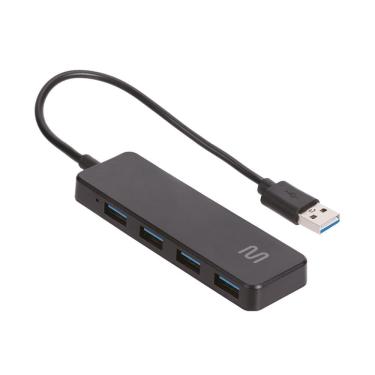 Imagem de Hub USB 4 Portas AC444 com Taxa de Transferência 5GBPS Design Slim Elegante para Casa e Escritório Multi
