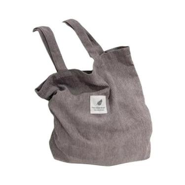 Imagem de Bolsa De Ombro Em Corduroy Para Mulheres, Bolsa Reutilizável Macia JIO