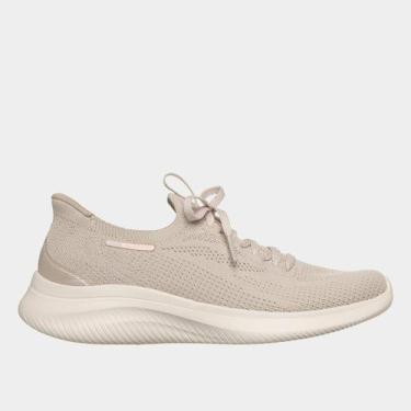 Imagem de Tênis Skechers Ultra Flex 4.0 Slip Ins Feminino, Bege, 36
